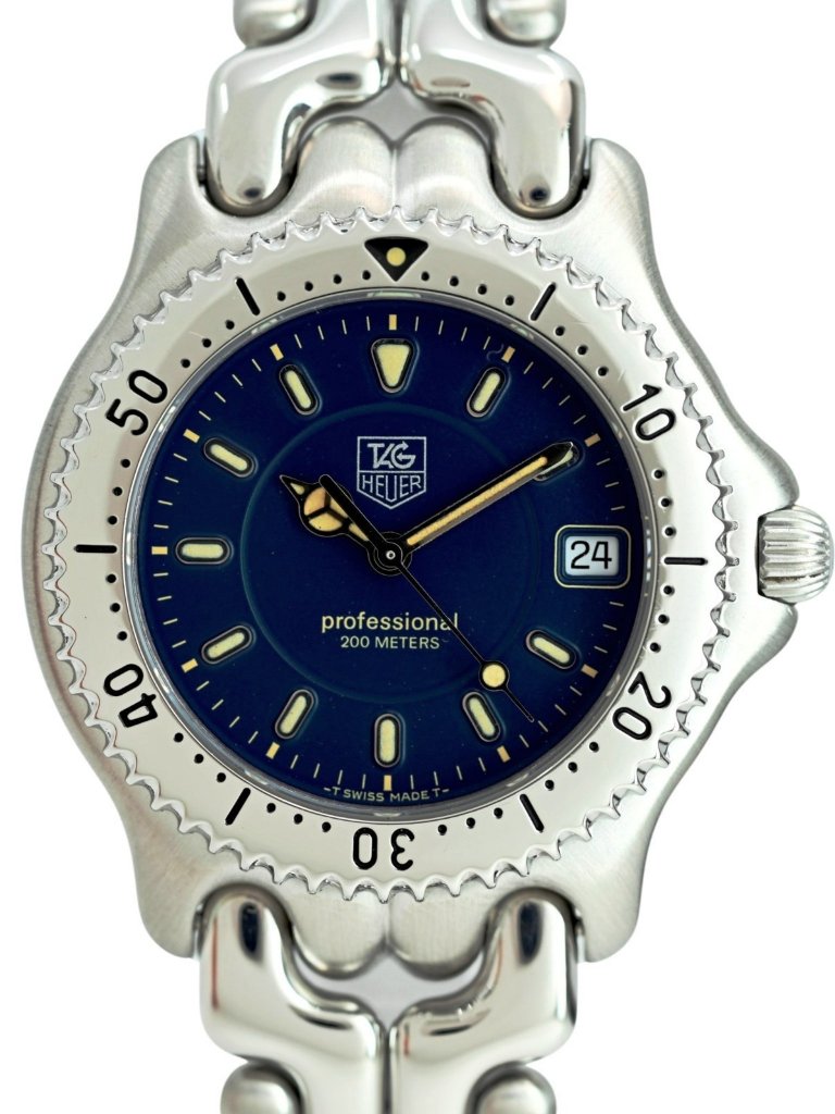Tag Heuer 38mm Men's Professional Sel Navy Blue Dial 200m Watch! Ref: Wg1117-K0! — image 5 of 6